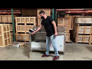 Commercial Portable self contained 4 compartment concession sink Triple Stainless Basin and Top