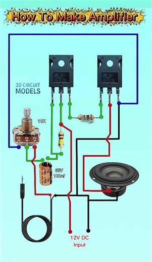 How to Make a Simple Audio Amplifier Using Transistors 🔊 #viral #shorts #electronic