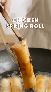 Easy, delicious homemade chicken spring rolls recipe. Ingredients Spring Roll wrapper 14-15 sheets Chicken mince 300 g Carrot 100 g Cabbage 200 g Spring Onions 2-3 Grated garlic 2 tsp Grated ginger 1 tsp Seasonings Soy sauce 1 tbsp Sesame oil 2 tsp Sugar 2 tsp White pepper 1 tsp Salt 1 tsp Flour glue ( 1 tbsp flour 2 tbsp water ) Oil for frying Instructions Shred cabbage and carrot. Thinly slice spring onions. Sprinkle salt over the shredded carrot and cabbage. Set them aside for 10 minutes and 
