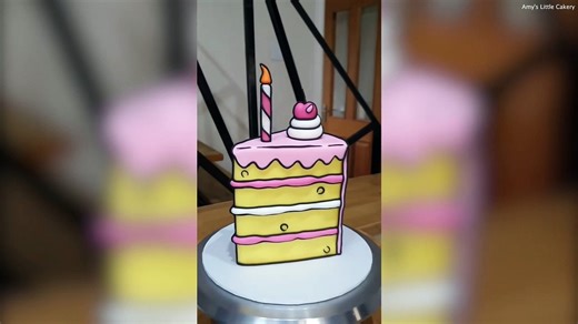 Baker makes amazing 2D-style cartoon cakes that people can't believe are real
