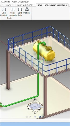 Industrial Platform, Vessel & Piping Modeling | AVEVA E3D #avevae3d #e3d StructuralDesign#3DModeling