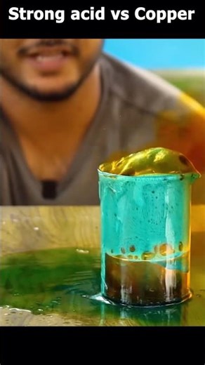 Strong Acid Vs Copper #experiment #shorts #acid #chemicalreaction