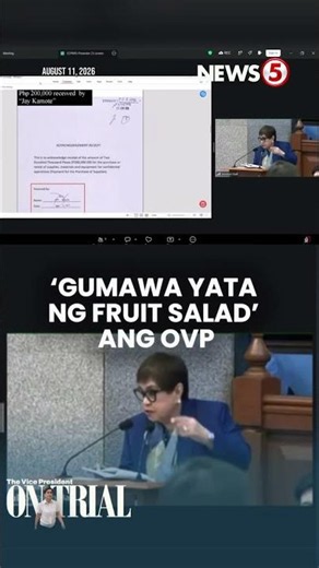 OVP, tila gumawa ng fruit salad dahil sa mga pangalan sa acknowledgement receipts sa Confi Funds