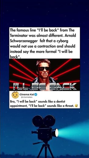 The famous line I'll be back from The Terminator was almost different Arnold Schwarzenegger felt t