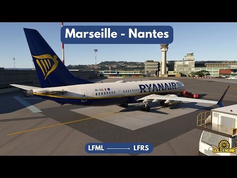 ✈️🇫🇷 LIVE Ryanair B737 MAX 8 | Marseille ➝ Nantes | FR6476 | MSFS 2024