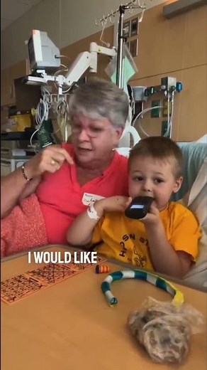 This little boy has cancer and was so excited that he won Bingo at the children’s hospital 👏❤️