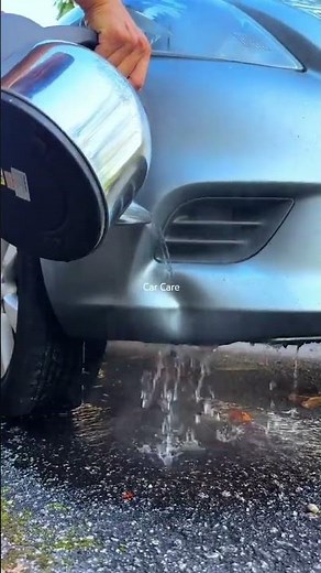 Repair the bumper with hot water