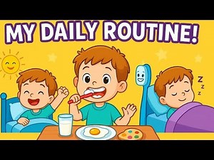 🕒 Daily Routine for Kids | Morning to Bedtime Routine | Fun Learning with Quiz | Kids Learning Video