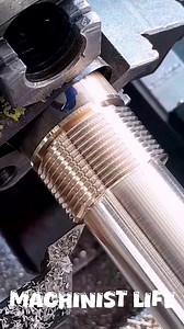 Thread cutting 👍 #machine #jobs #lathework #machinist #mechanical | Machinist Life