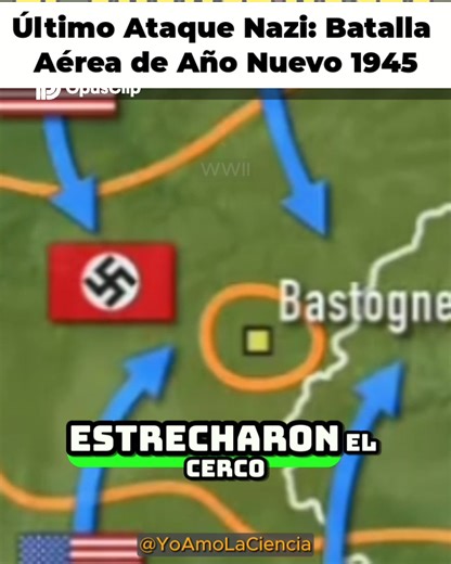 En el día de Año Nuevo de 1945, a pesar de las difíciles condiciones climáticas, la Luftwaffe lanzó un asalto desesperado contra las bases aliadas, destruyendo más de 300 aviones. Sin embargo, las fuerzas alemanas también sufrieron grandes bajas, muchas de las cuales no podían reemplazar. A medida que el tiempo mejoraba, los aliados aprovecharon su superioridad aérea. Bajo el mando de Montgomery, las tropas estadounidenses avanzaron desde el norte, mientras que las fuerzas de Patton estrecharon 