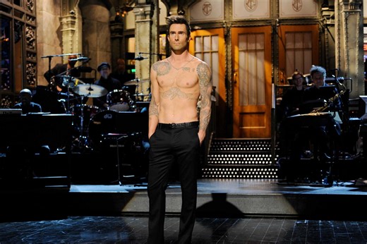 Adam Levine Shed His Shirt — and Parodied The Voice — in a Celeb-Filled SNL Monologue