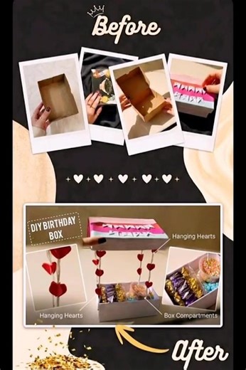 DIY Birthday Box from WASTE! 🎁 | Handmade Gift Idea ✨ #liviapapercrafts