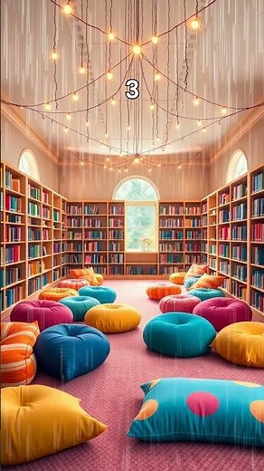 Which cozy library would you spend a rainy day in? #shorts #trending #fyp #aesthetic #vibes