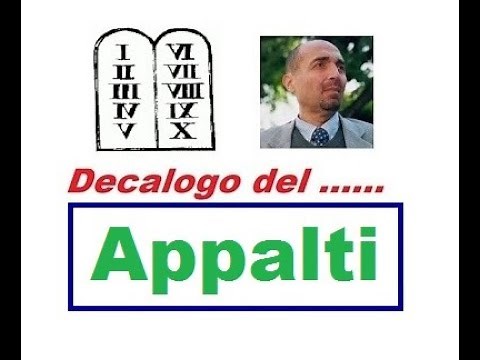 Decalogo degli ... APPALTI PUBBLICI (24/01/2020)