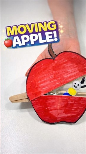 DIY Moving Paper apple Craft for Kids | Fun & Interactive Tutorial #diy #craft #craftyfun #kids