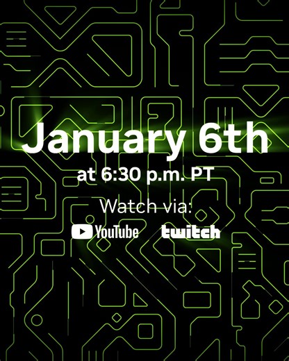 𝙏𝙤𝙣𝙞𝙜𝙝𝙩: Tune in at 6:30pm PT to watch the NVIDIA #CES2025 Keynote hosted by Jensen Huang! 🚀🙌 You won't want to miss it 👉 https://nvda.ws/4h44y3u | NVIDIA Studio