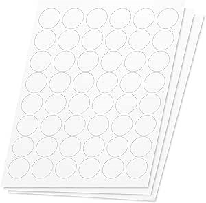 OfficeSmartLabels Round, Circle Dot, 1-1/5 inch Diameter Labels for Laser & Inkjet Printers (1.2 inch, 48 per Sheet, White, 480 Labels, 10 Sheets)