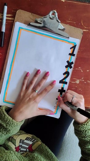 Quick Math Project Border Design Tutorial #shorts #diy #drawing #student #art