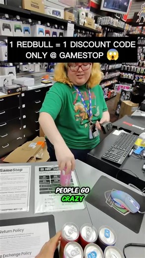 GAMESTOP IS GIVING A DISCOUNT CODE WHEN YOU BUY REDBULL 🔥😱