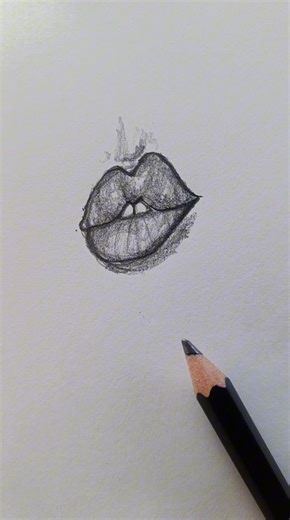 Turning Simple Shapes into Round Lips 💋 #foryou #art #shorts #howtodraw #easytutorial #sketch #fyp