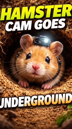 Hamster Camera Goes Inside Secret Underground Colony! 🐹📹#hamster #nature #wildlife #youtubeshorts