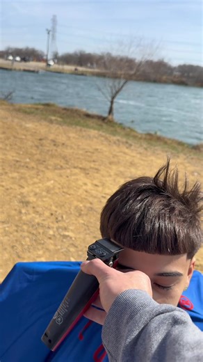 First lake haircut ever?😱😱 #barber #viral | Haircut