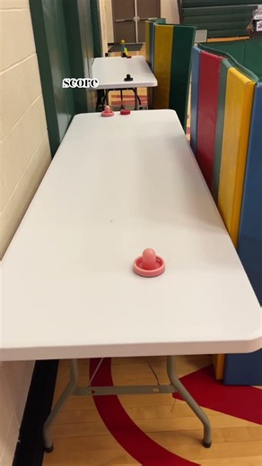 Air Hockey Table Set Up #winterolympics #elementarype