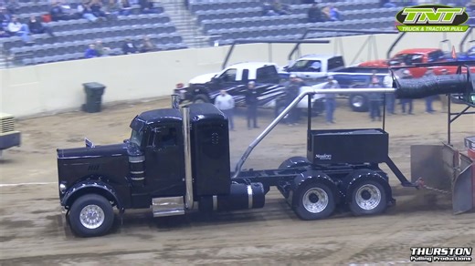 Pro Street Semi Trucks hitting the track on Friday night of the 2025 TNT Truck & Tractor Pull Kentucky Invitational at Alltech Arena in Lexington, KY! The 2026 Kentucky Invitational roars into the Kentucky Horsepark starting this Thursday, January 1-3 in Lexington, KY! #TruckPulling #Trucks #Motorsport #SemiTrucks #Kentucky #TractorPull #Tractor | Thurston Pulling Photos