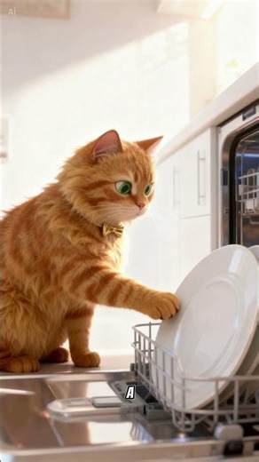Dishwasher Cat... 😂 #cat #2026 #kitten #catmemes #funnycats #funnyanimals #cutecat #humor #funny