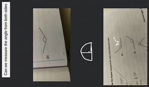 Can we measure the angle from both sides... | Filo