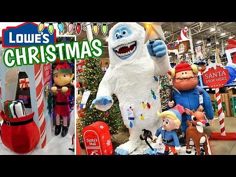Lowes Christmas 🎄 2025 Walkthrough Tour of their Holiday Decor & Giant Animatronics New Setup 4K