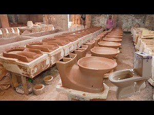 Ceramic Toilet Seat Manufacturing Process in Factory | How To Make Toilet Flush With Amazing Skills.