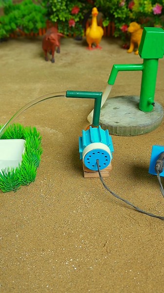 Mini hand pump project water with supply motor drinks rhino duck for farm #waterpump #shorts #696