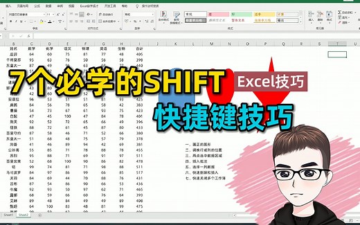 Excel技巧：7个必学的shift快捷键，你会么？