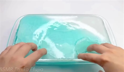 Enjoy Blue Slime Cracking ASMR Sounds