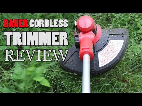 Bauer 20V Cordless Trimmer Review ~ Harbor Freight