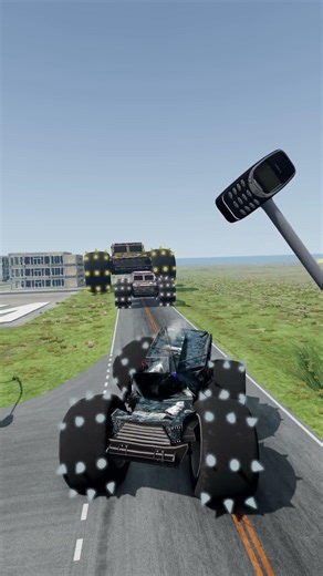 😱 Giant Spiked Truck vs Nokia Phone Car! No Car Survives 💥 | BeamNG.drive