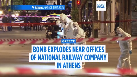 Bomb explodes near national train company office in Athens, no injuries reported