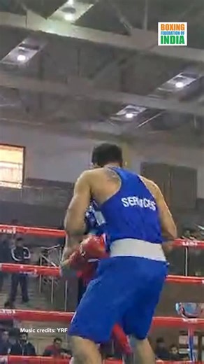 Control asserted. Standards set. Jadumani Singh registers a unanimous 5–0 victory over Amit Panghal🥊 #SeniorNationals2025 #Boxing | Boxing Federation of India