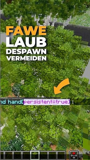 How to stop leaves from despawning with FAWE 🍂 #minecraft #minecraftbuilding