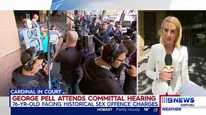 Cardinal George Pell is in court for the first day of a month-long committal hearing - over alleged historical sex offences. #9News | http://9News.com.au | 9 News