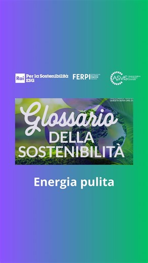 📅 26 gennaio – Giornata Internazionale dell’Energia Pulita 🌱 L’energia pulita è una soluzione per un futuro più sostenibile per tutti. ✨ Nella rubrica del Glossario della Sostenibilità di #UnomattinainFamiglia, in collaborazione con #RaiperlaSostenibilita_ESG, ASviS - Alleanza Italiana per lo Sviluppo Sostenibile e FERPI , Beppe Convertini e Lucia Cuffaro presentano la parola “Energia Pulita”. 📺 Guarda la puntata su RaiPlay 👉 https://bit.ly/3LDYnJ5 #giornatainternazionaledellenergiapulita #t