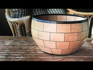 Turning a Segmented Cherry and Ebony Bowl | Woodturning