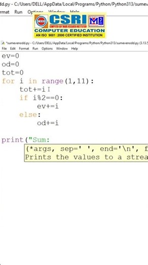 #python#pythonbeginner#oddnumber#evennumbers#forloop#condition#pythonprogramming#course#project