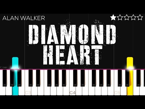 Alan Walker - Diamond Heart | EASY Piano Tutorial