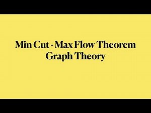 Min-Cut Max-Flow Theorem | Graph theory | Tamil