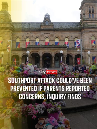 Axel Rudakubana would not have carried out the Southport attack had his parents reported what they knew about their son to the authorities, a public inquiry finds. Chairman Sir Adrian Fulford says the murder of Alice da Silva Aguiar, nine, Bebe King, six, and Elsie Dot Stancombe, seven, at a Taylor Swift-themed dance workshop on 29 July 2024