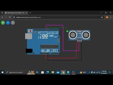 Arduino with ultrasonic sensor | Wokwi Arduino simulator | Arduino Titan