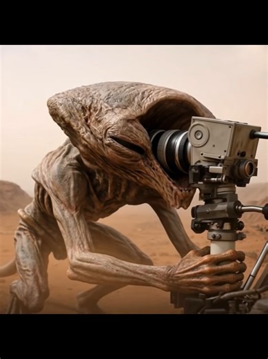 Extraña criatura Alienigena descubre al explorador marciano y revela sus entrañas #alien #extraterrestre #aliensighting #curiosity #trendingvideo