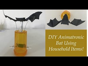 DIY animatronic prop for Halloween - Flying bat!